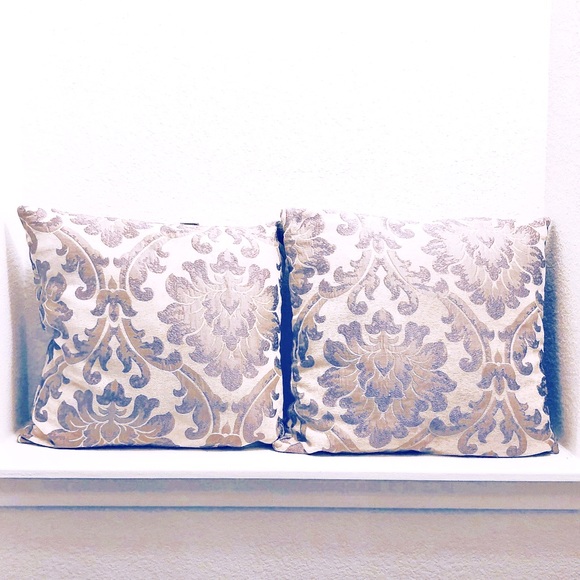 Pier 1 Accents X2 Pier Decorative Pillow Covers Embroidered Velvet